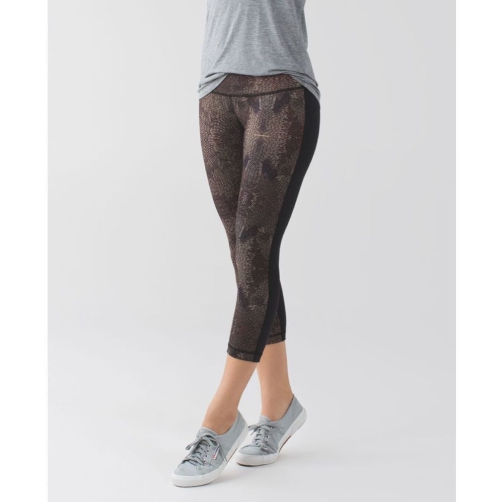 Lululemon Wunder Under Crop Golden Goddess Legging